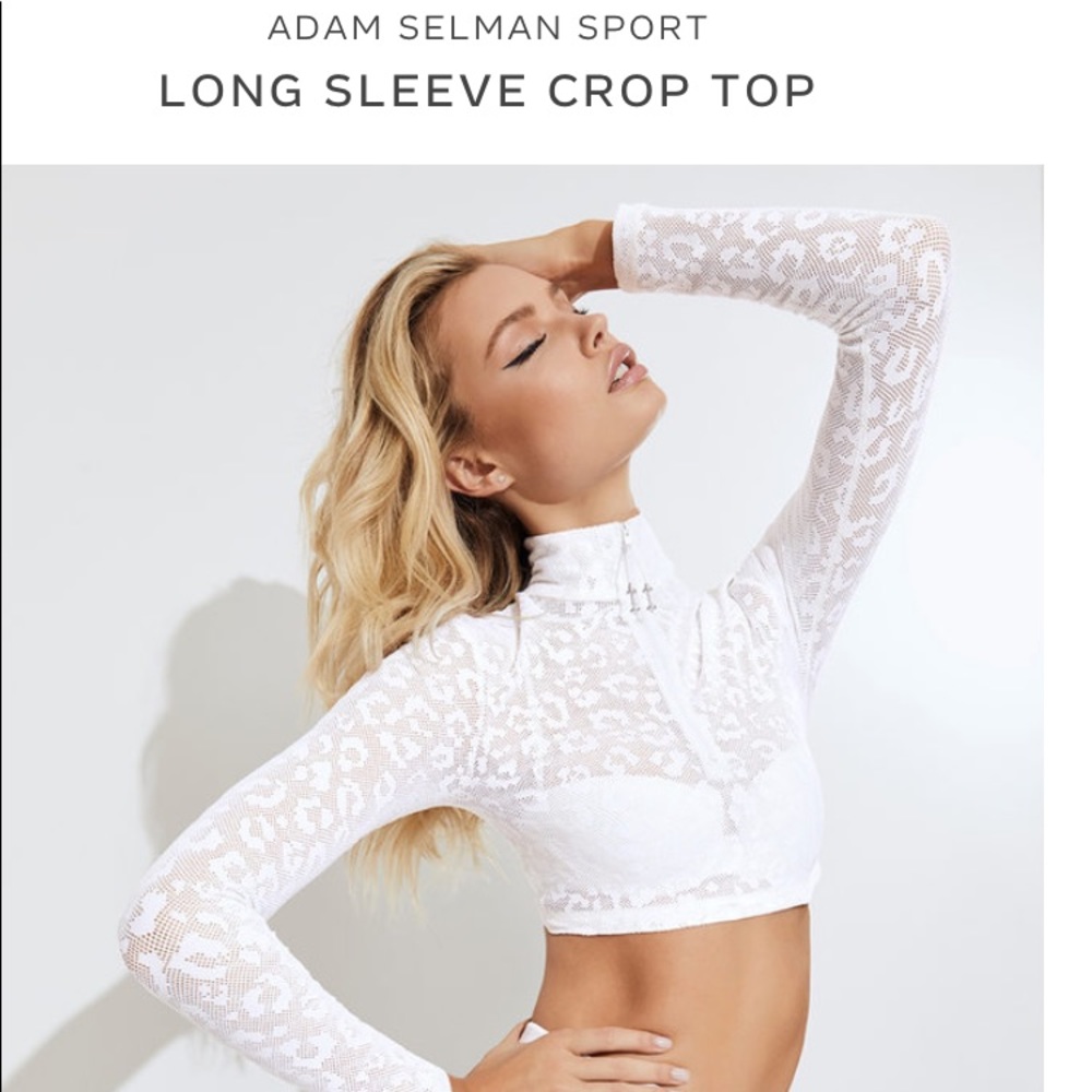 ISO Adam Selman white crop top